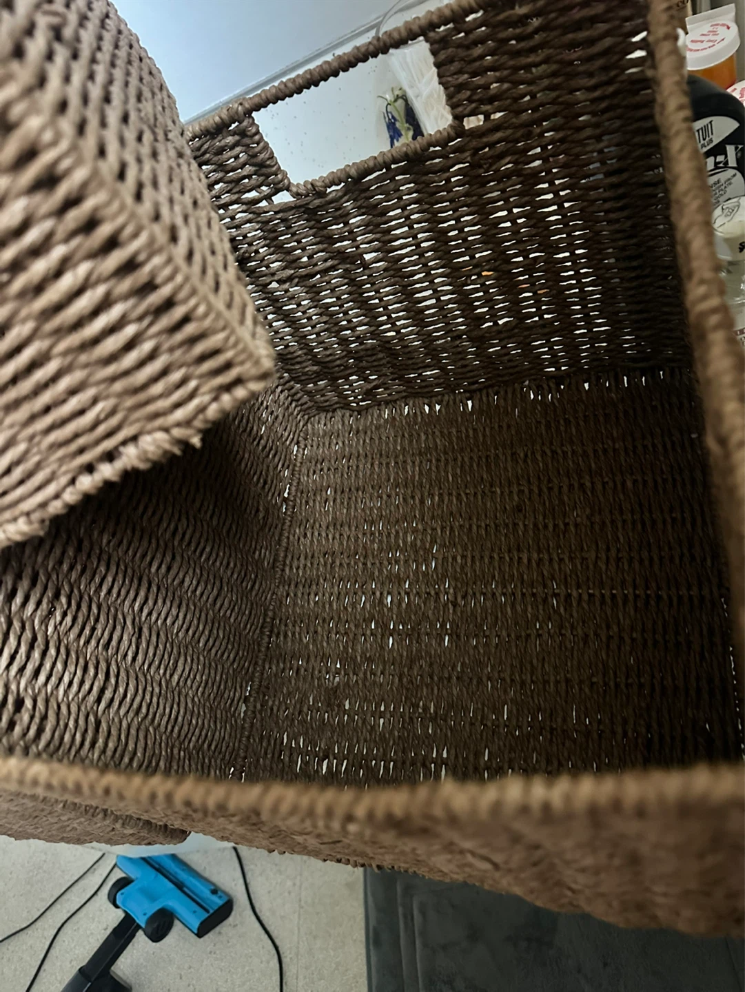 Set of 3 Woven seagrass Storage bins EUC - photo 3