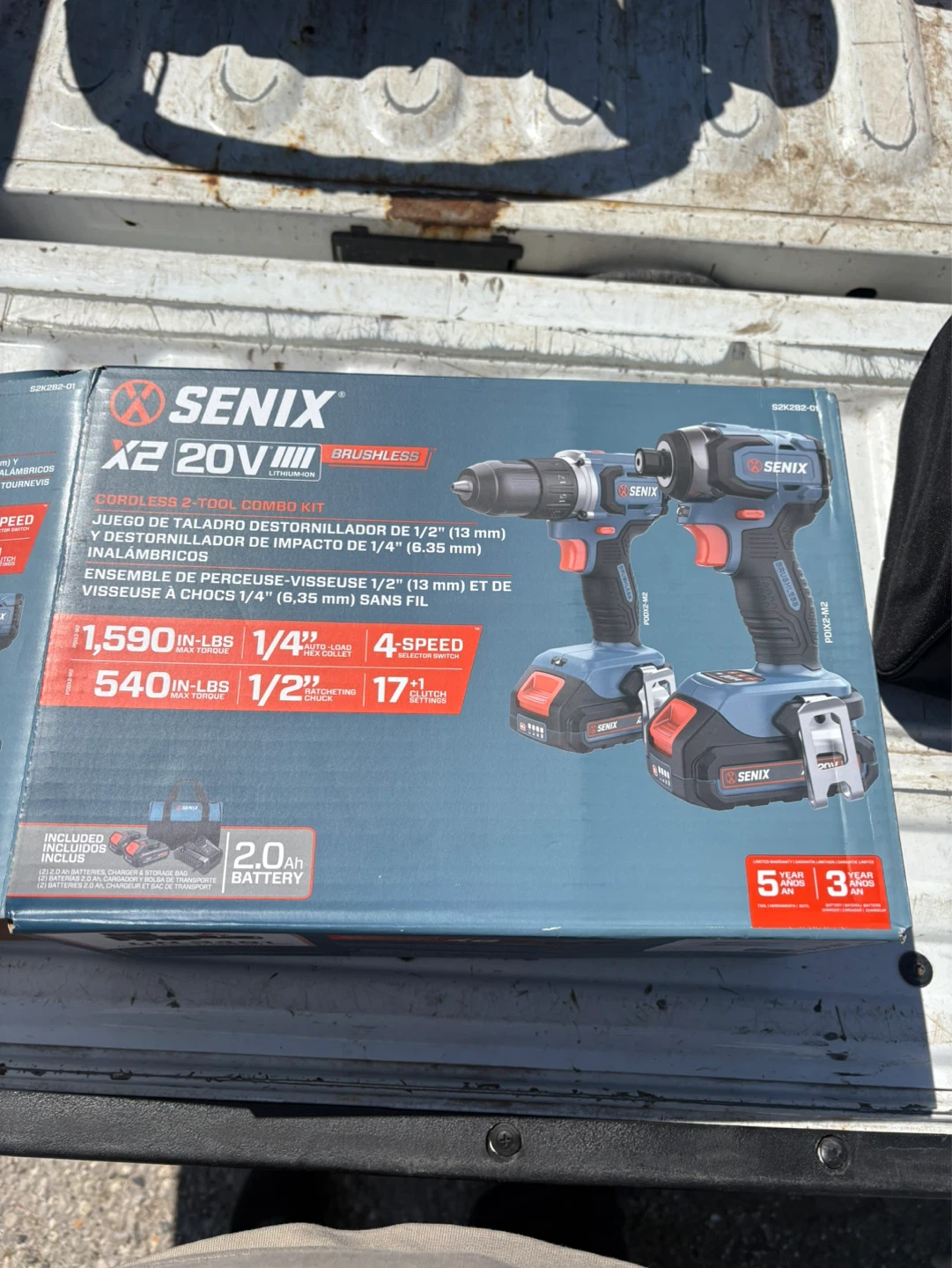 SENIX X2 20V Brushless Cordless Drill & Impact Driver Combo Kit