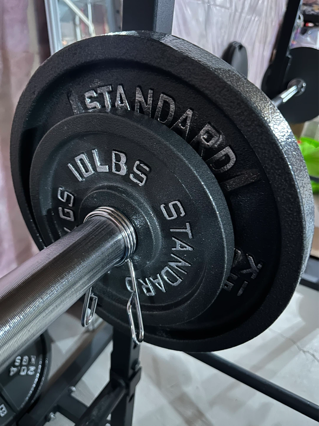 Power Rack with Barbell and Weights