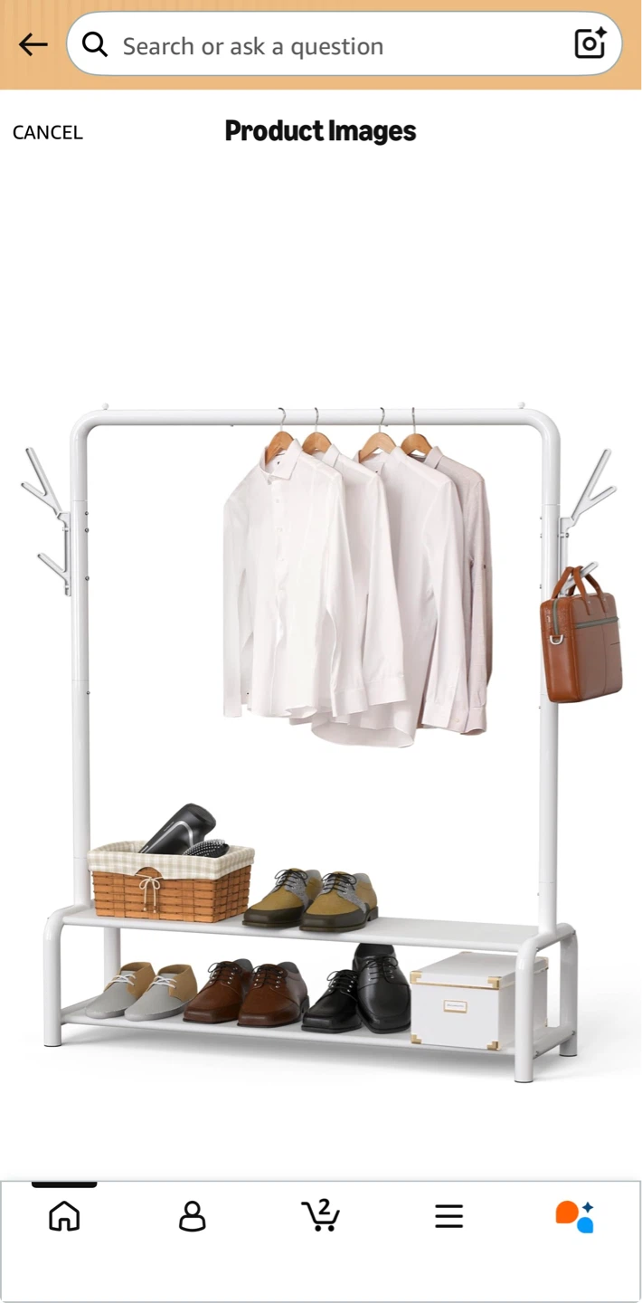 Simple Houseware 52-Inch Garment Rack with Storage Shelves - photo 2
