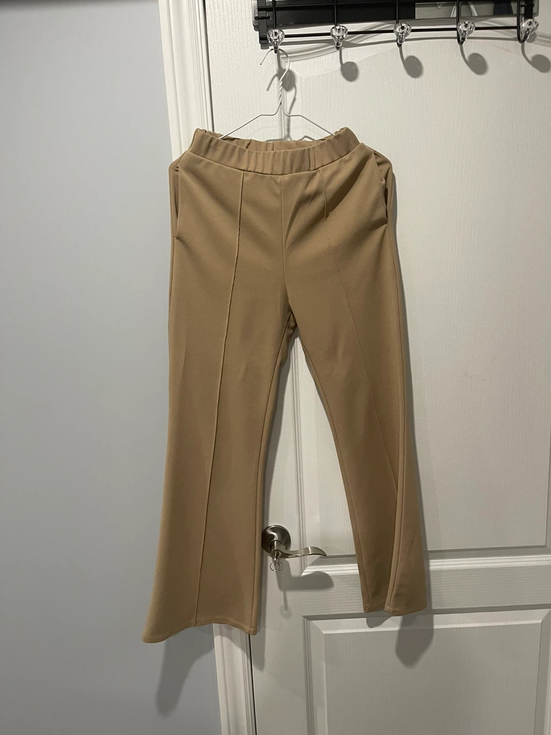 Women's Tan Wide-Leg Pants