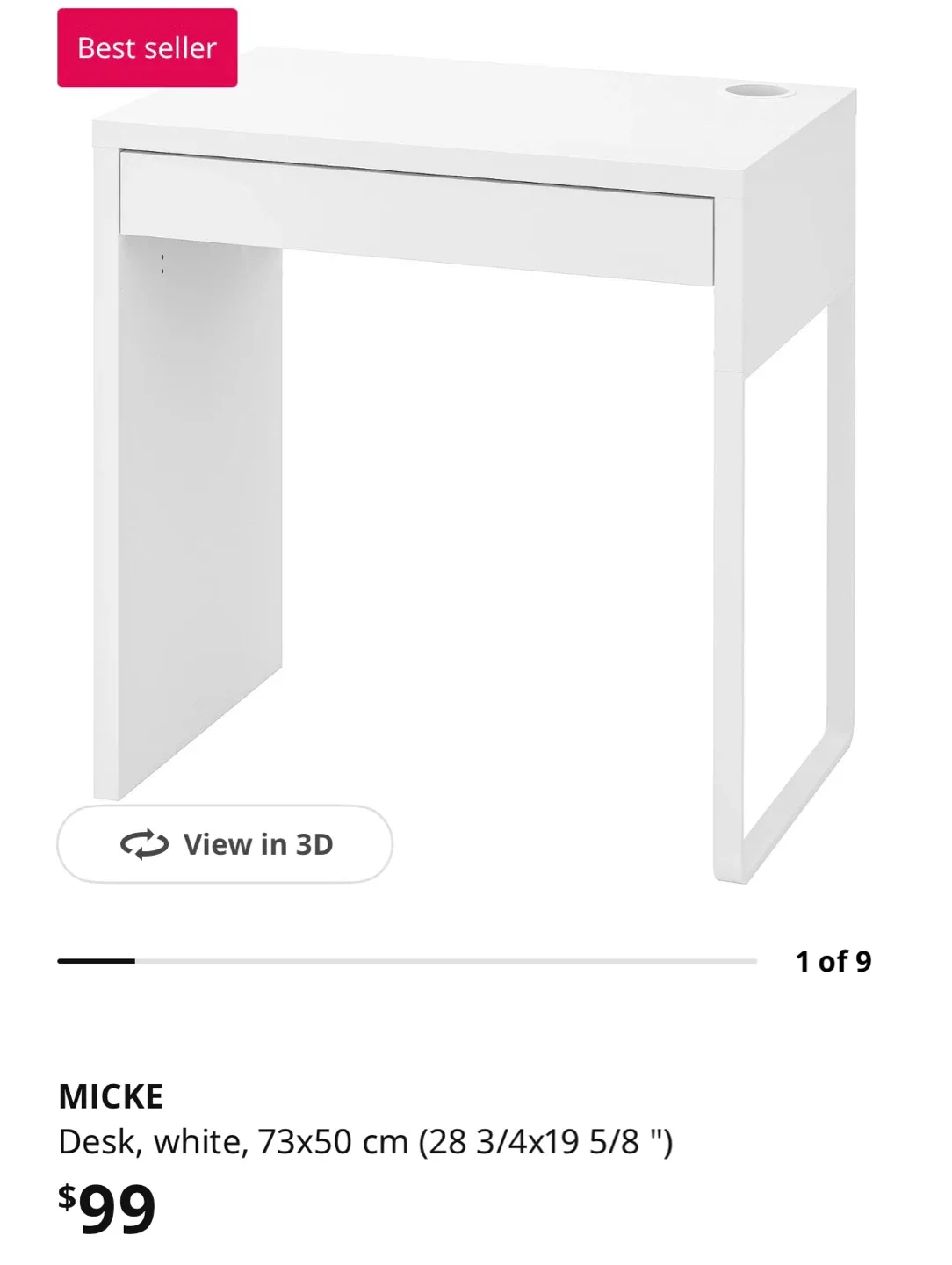 Ikea Micke Desk - photo 2
