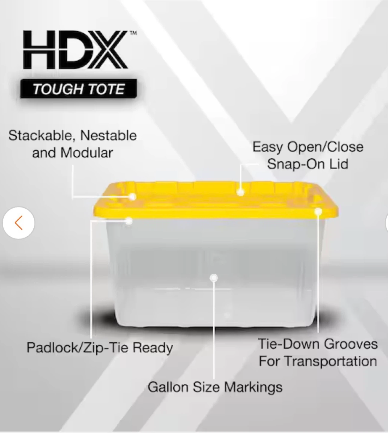 HDX Heavy Duty 27-Gallon Storage Clear Tote 🌱 - photo 4