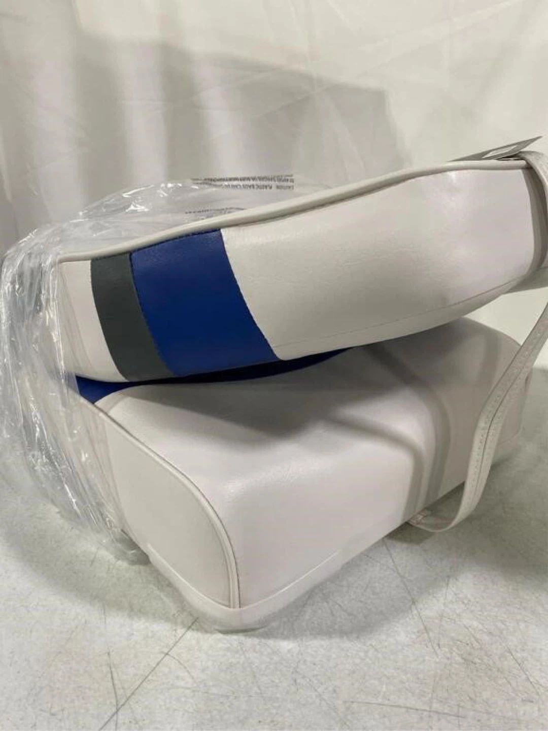 White & Blue Foldable Boat Seat - photo 2