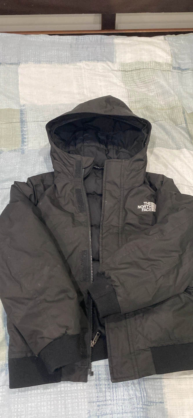 The North Face Youth Black Hooded Winter Jacket