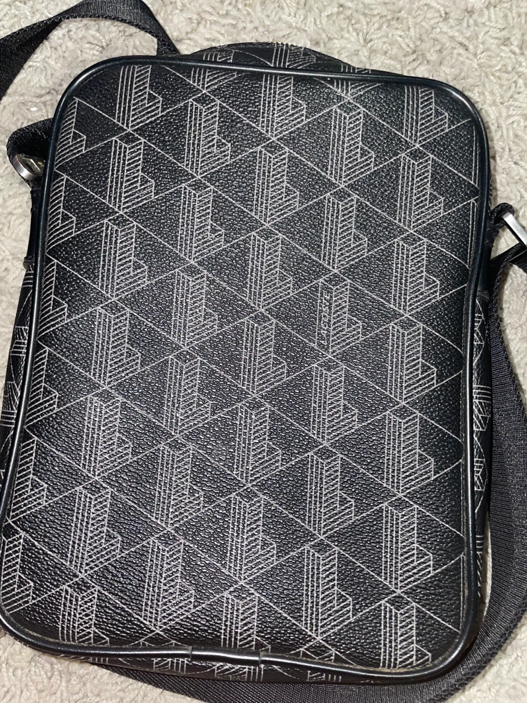 Lacoste Black Geometric Print Crossbody Bag - photo 5