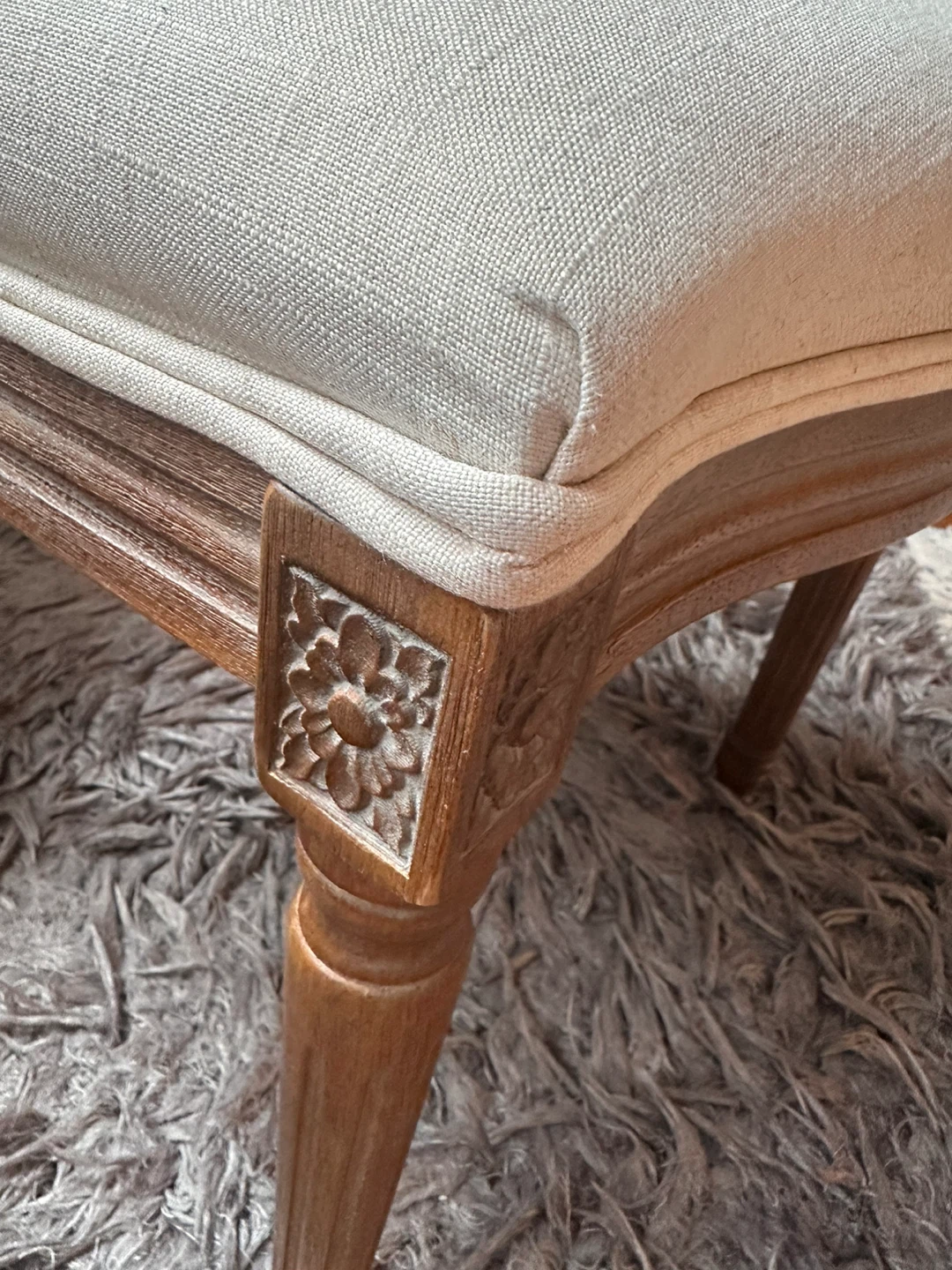 Oval Back Accent Chair - Linen Upholstery - photo 2