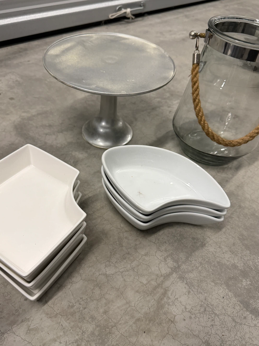 Set of 6 White Ceramic Appetizer Bowls