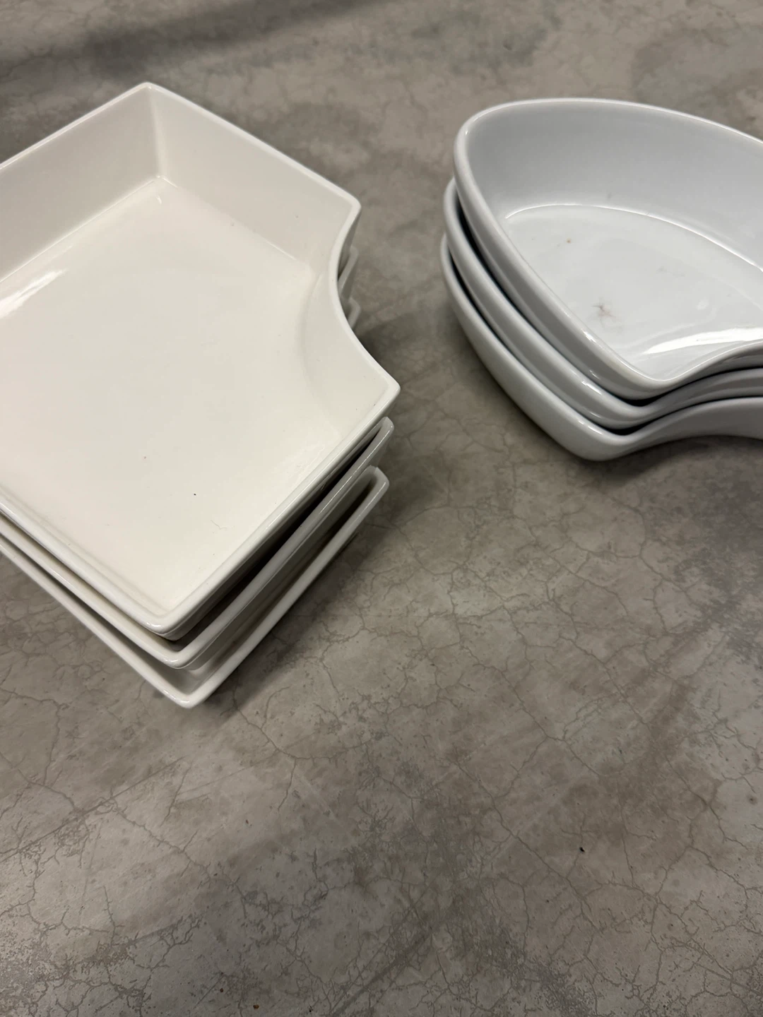 Set of 6 White Ceramic Appetizer Bowls - photo 2