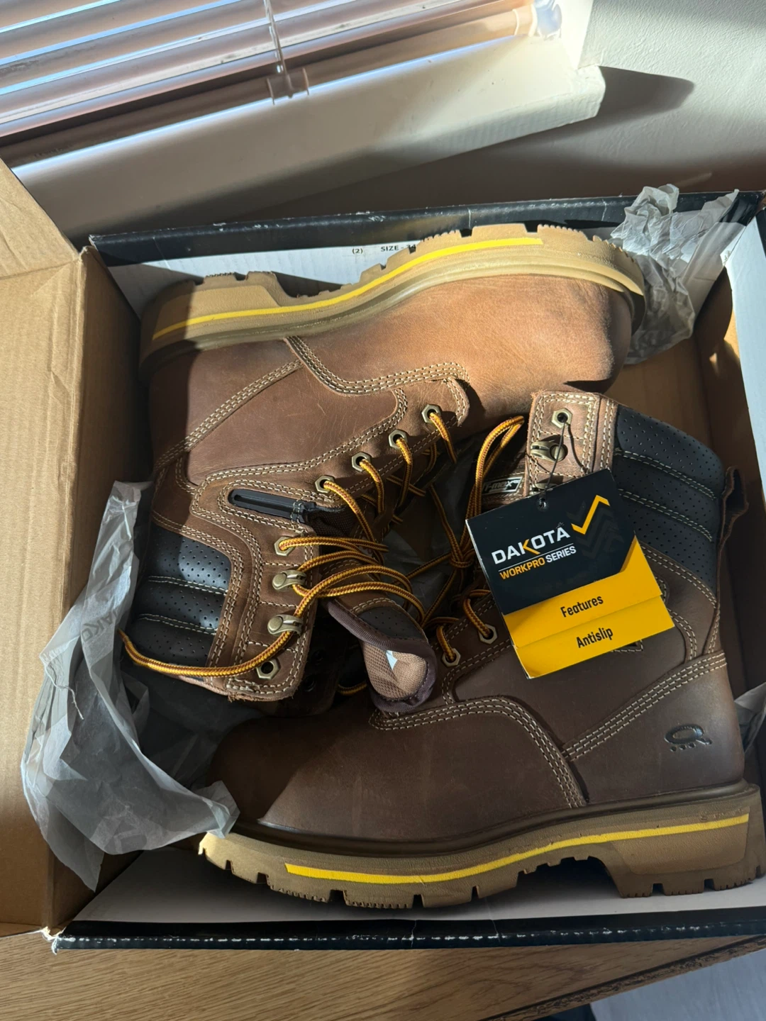 Dakota Workpro Series Brown Leather Work Boots