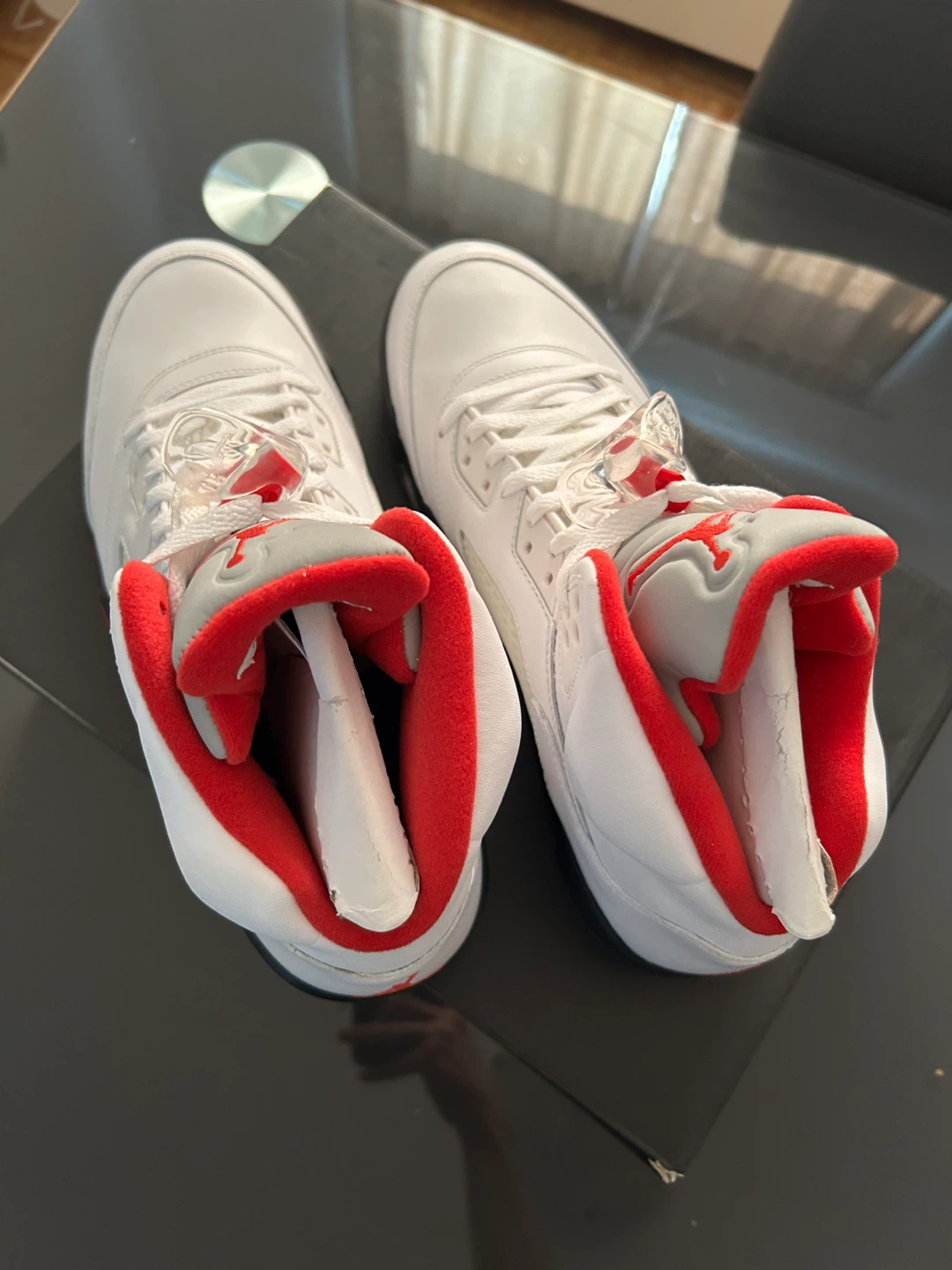 Air Jordan 5 Retro White Fire Red - photo 4