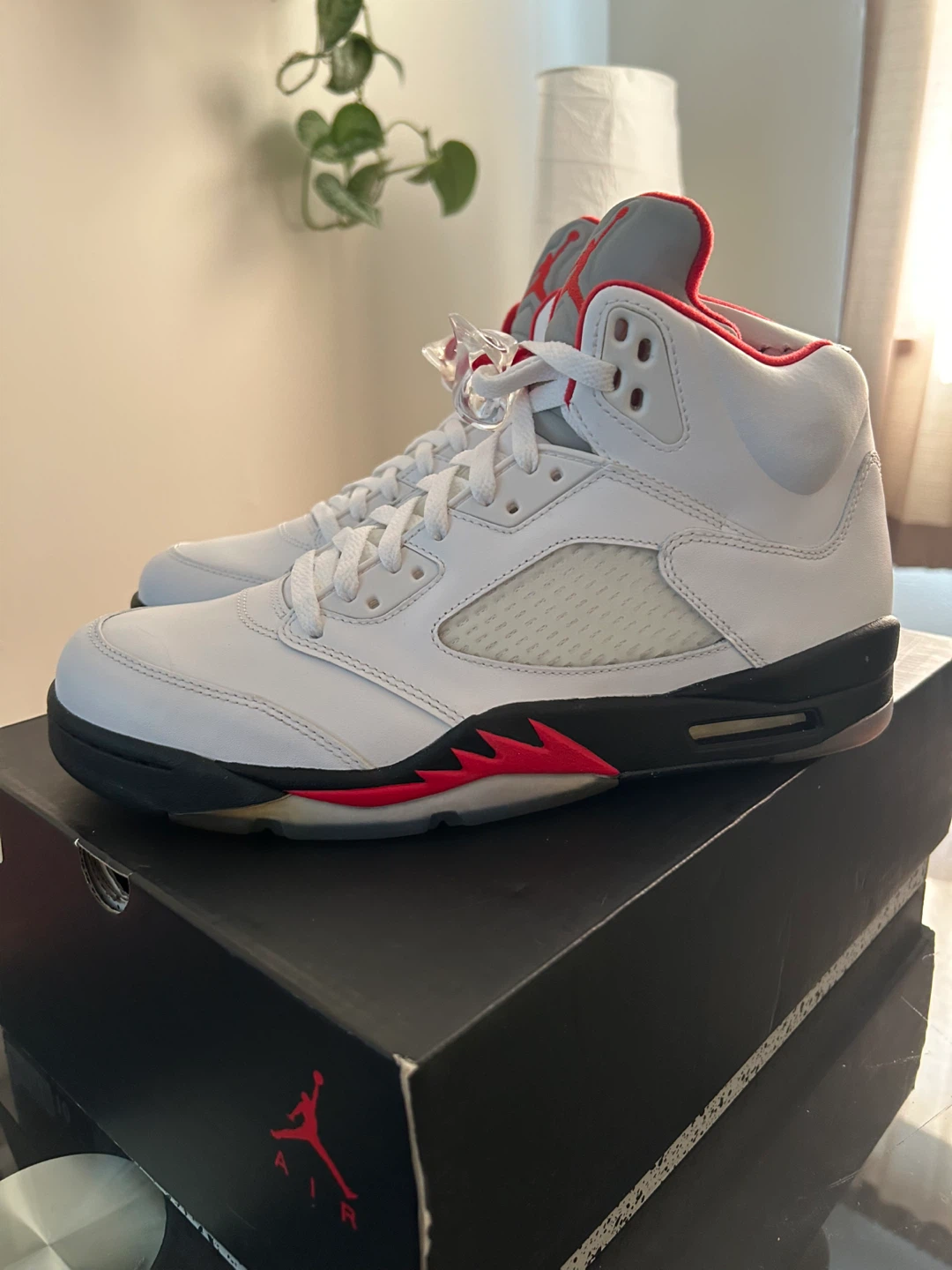 Air Jordan 5 Retro White Fire Red