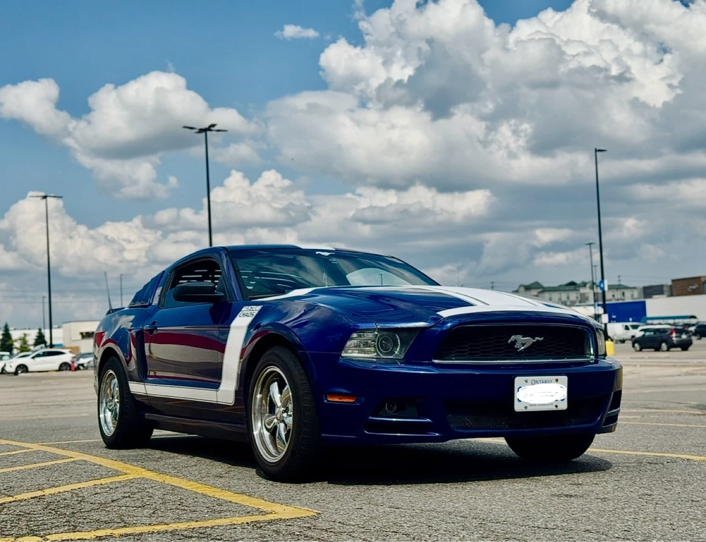 Blue Ford Mustang Coupe