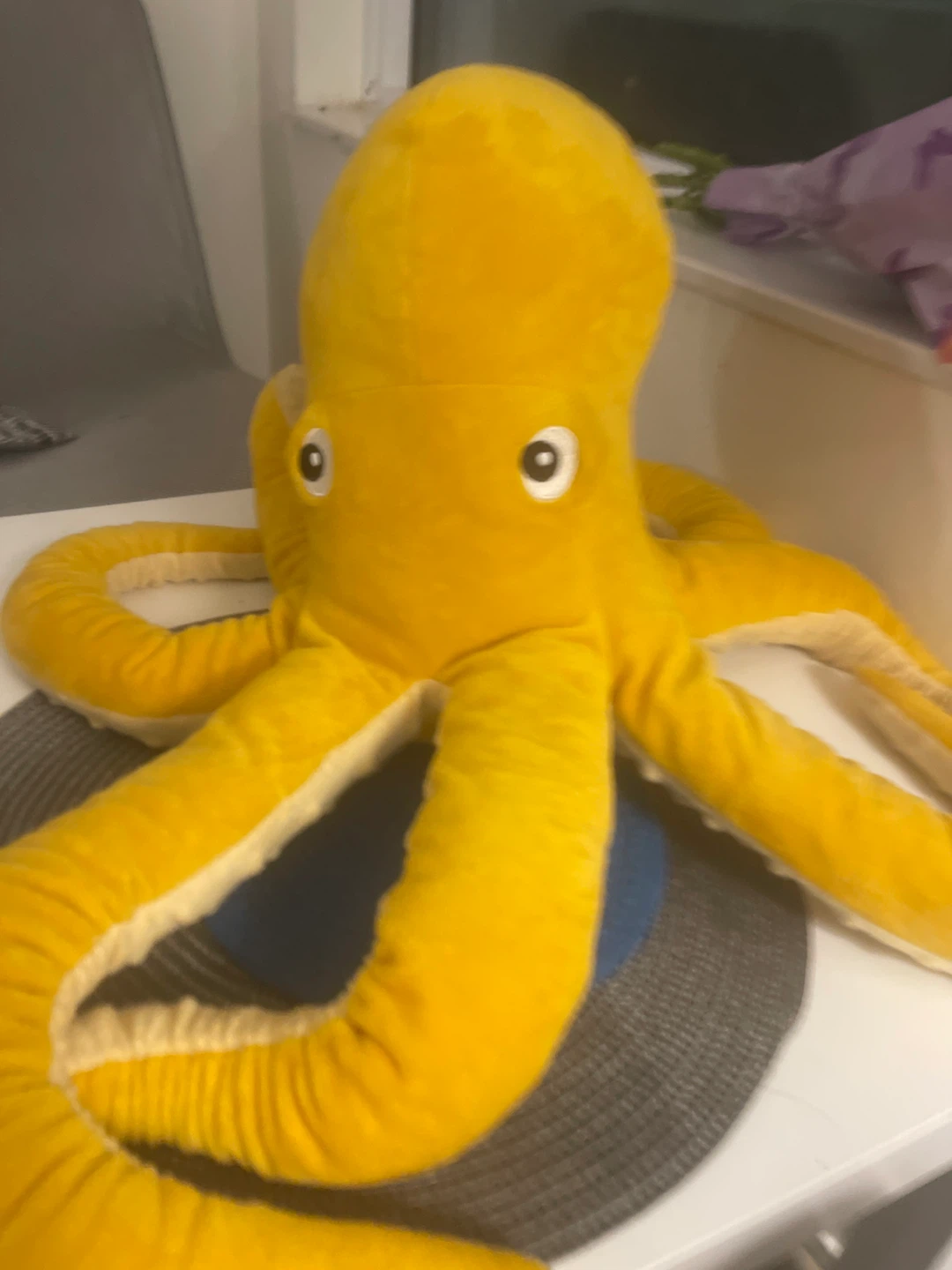 Ikea Yellow Plush Octopus Toy for toddlers