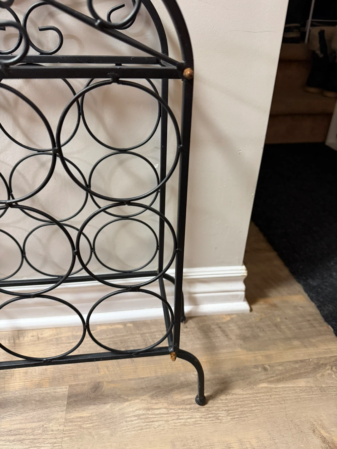 Black Metal Wine Rack - photo 2