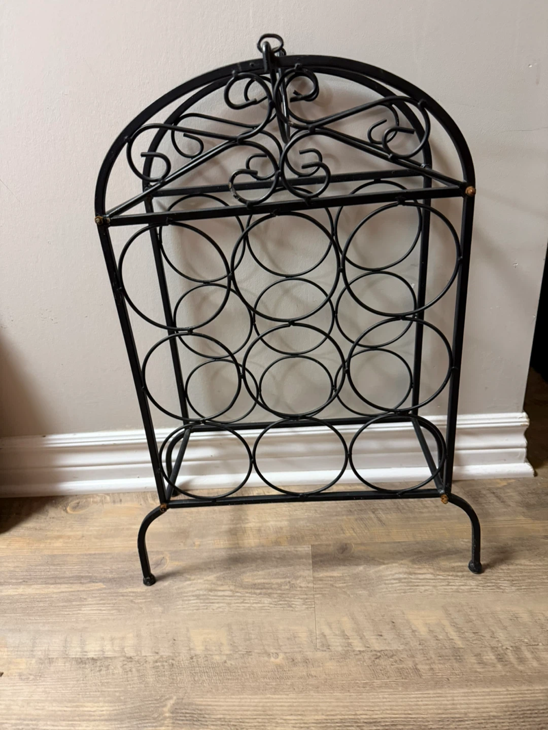 Black Metal Wine Rack - photo 4