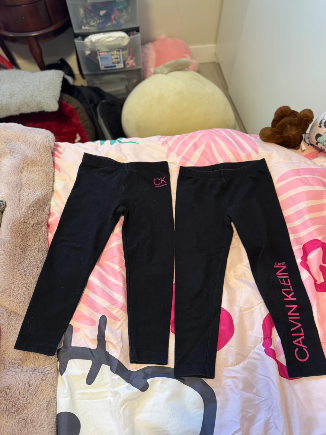 Calvin Klein Girls Black Leggings - 2 Pack