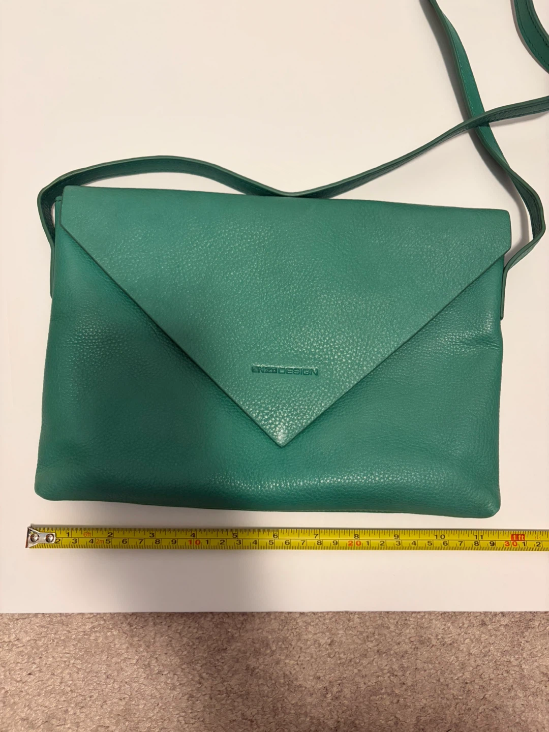 Enzo Design Crossbody Bag - Teal Leather