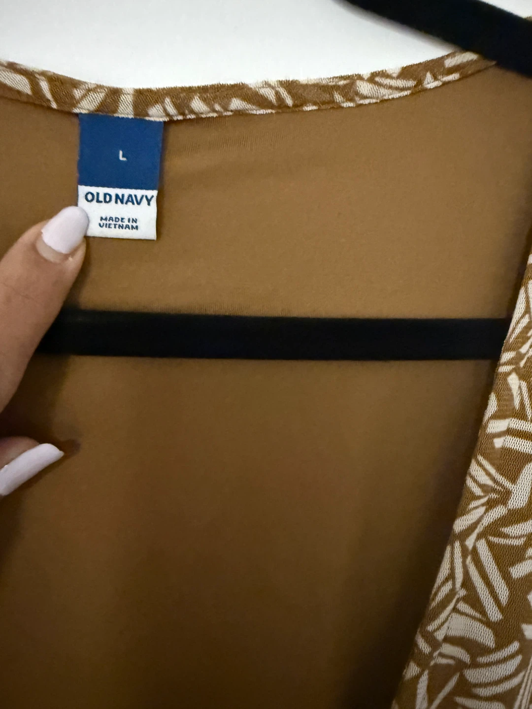 Old Navy Women's Brown Print V-Neck Dress Size L - photo 3