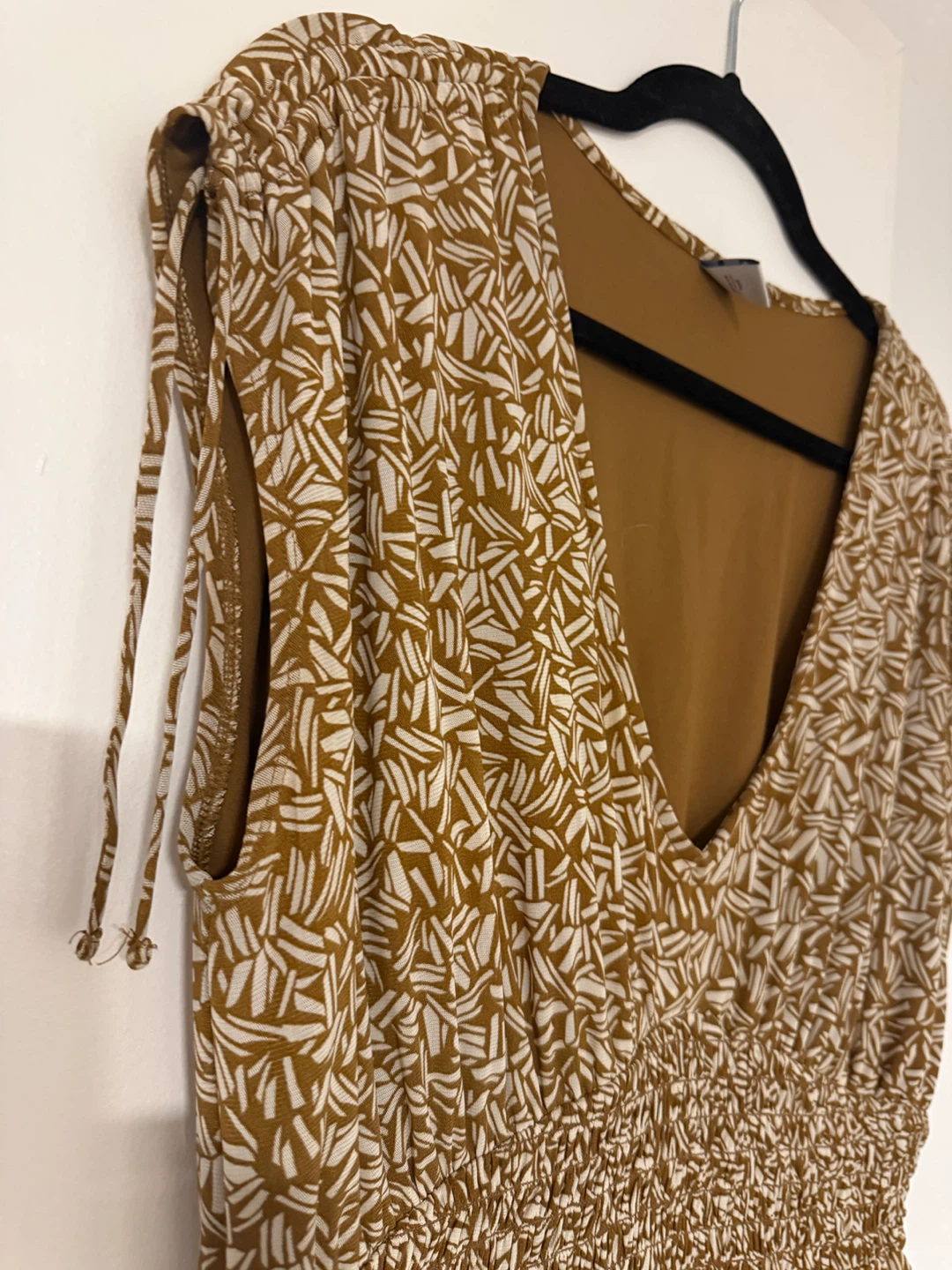Old Navy Women's Brown Print V-Neck Dress Size L - photo 2