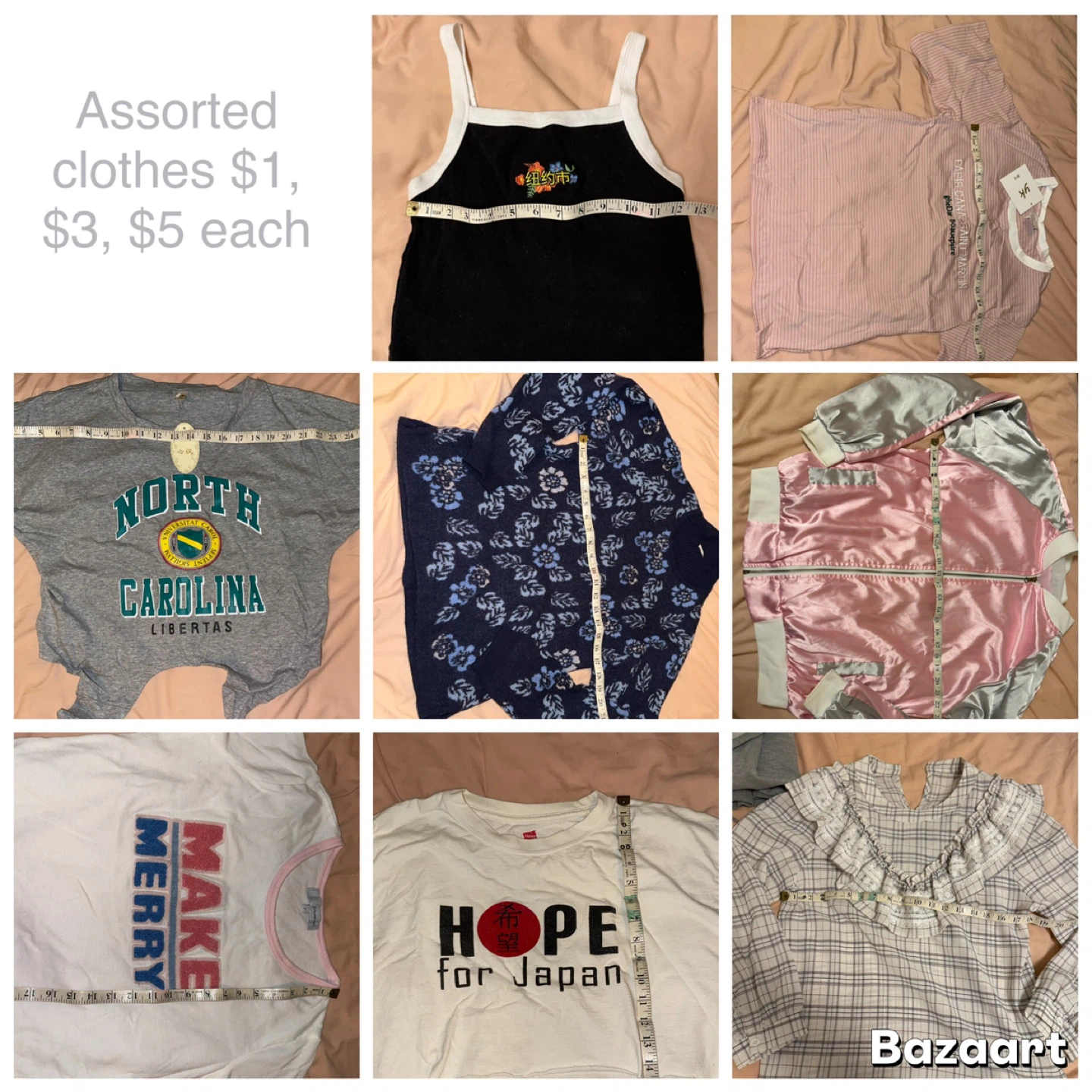 Assorted clothes $1, $3, $5 each 🌱