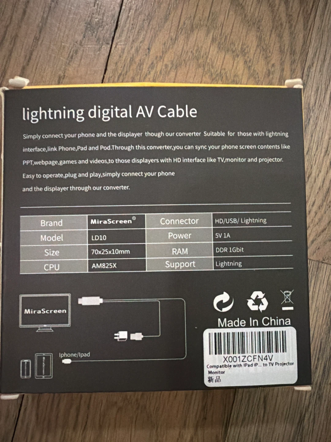 MiraScreen LD10 Lightning Digital AV Cable - photo 2