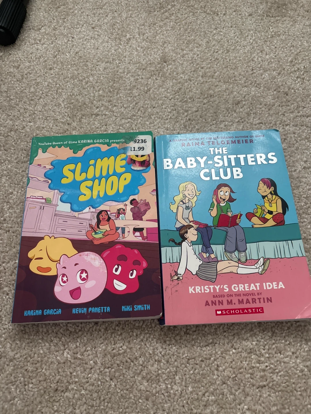 2 comic books slime shop and the baby sitter club