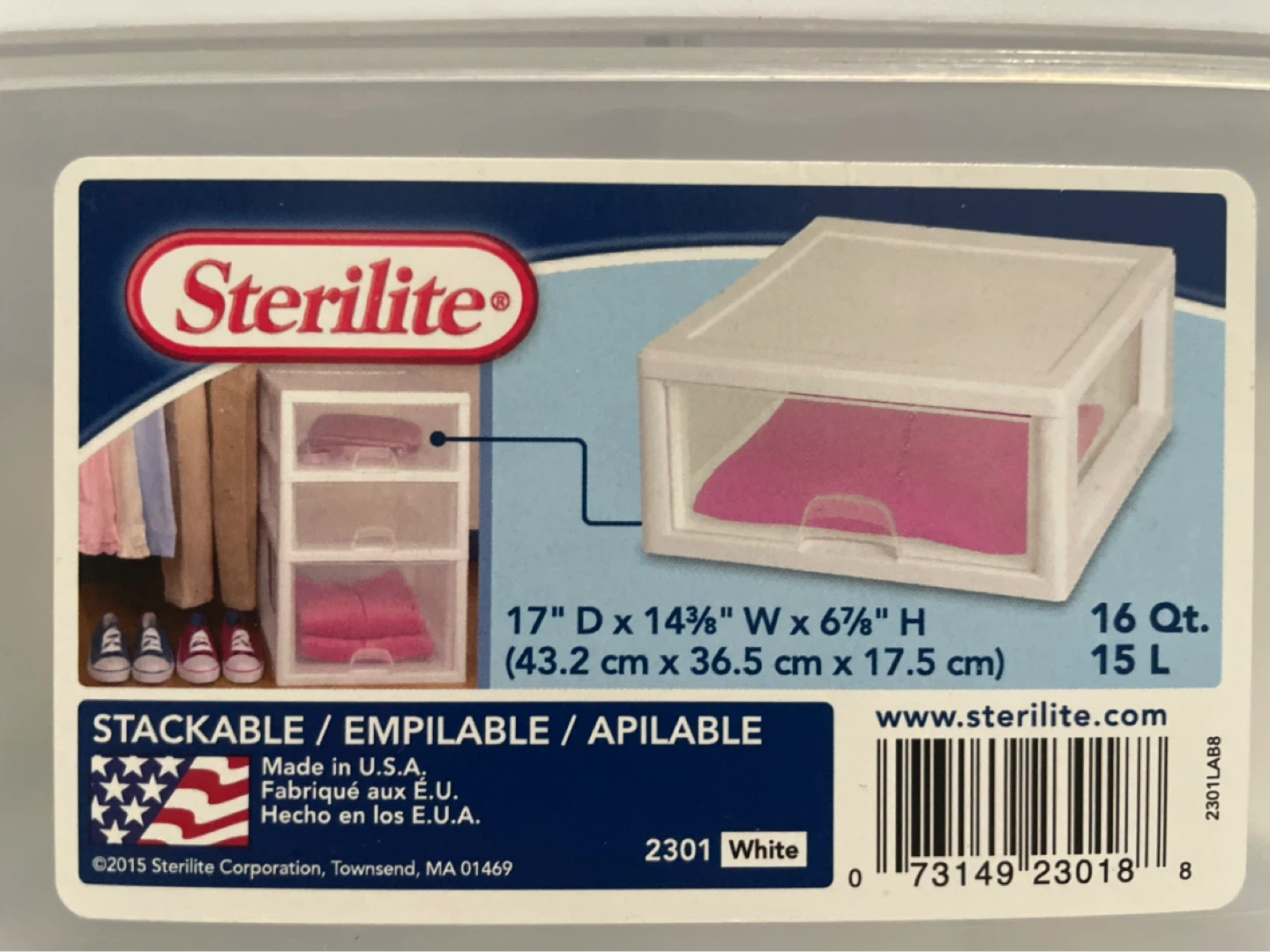 Sterilite Stackable Storage Drawers – 16 pcs. Available - photo 2
