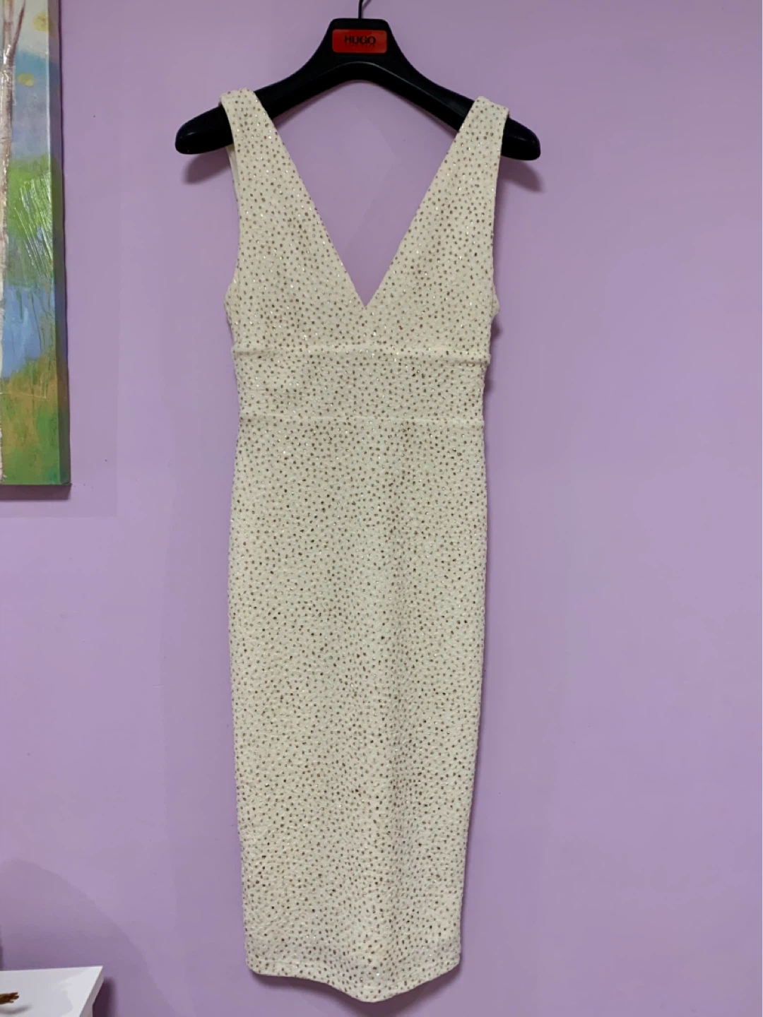 Sparkly V-Neck Cocktail Dress