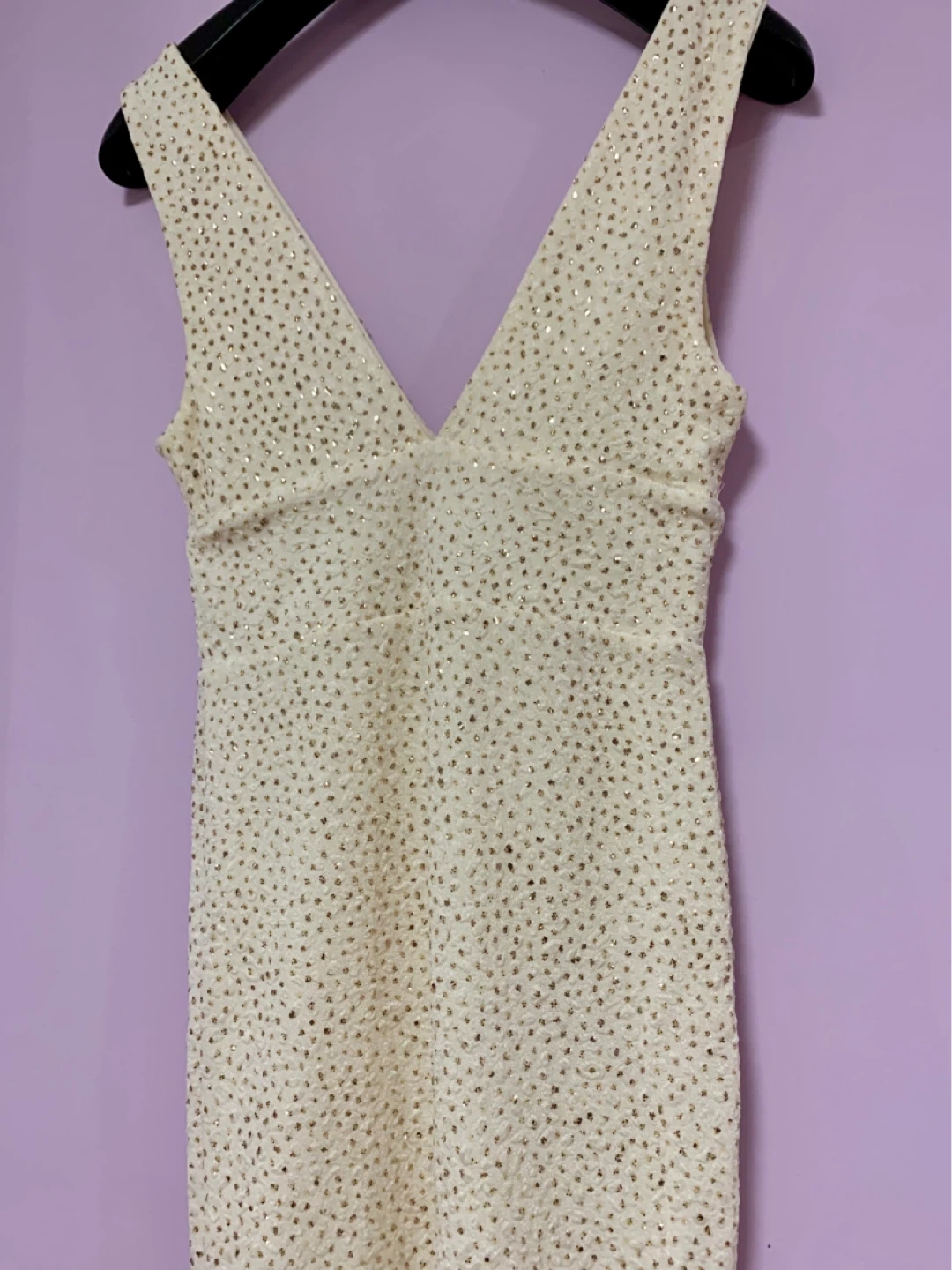 Sparkly V-Neck Cocktail Dress - photo 4