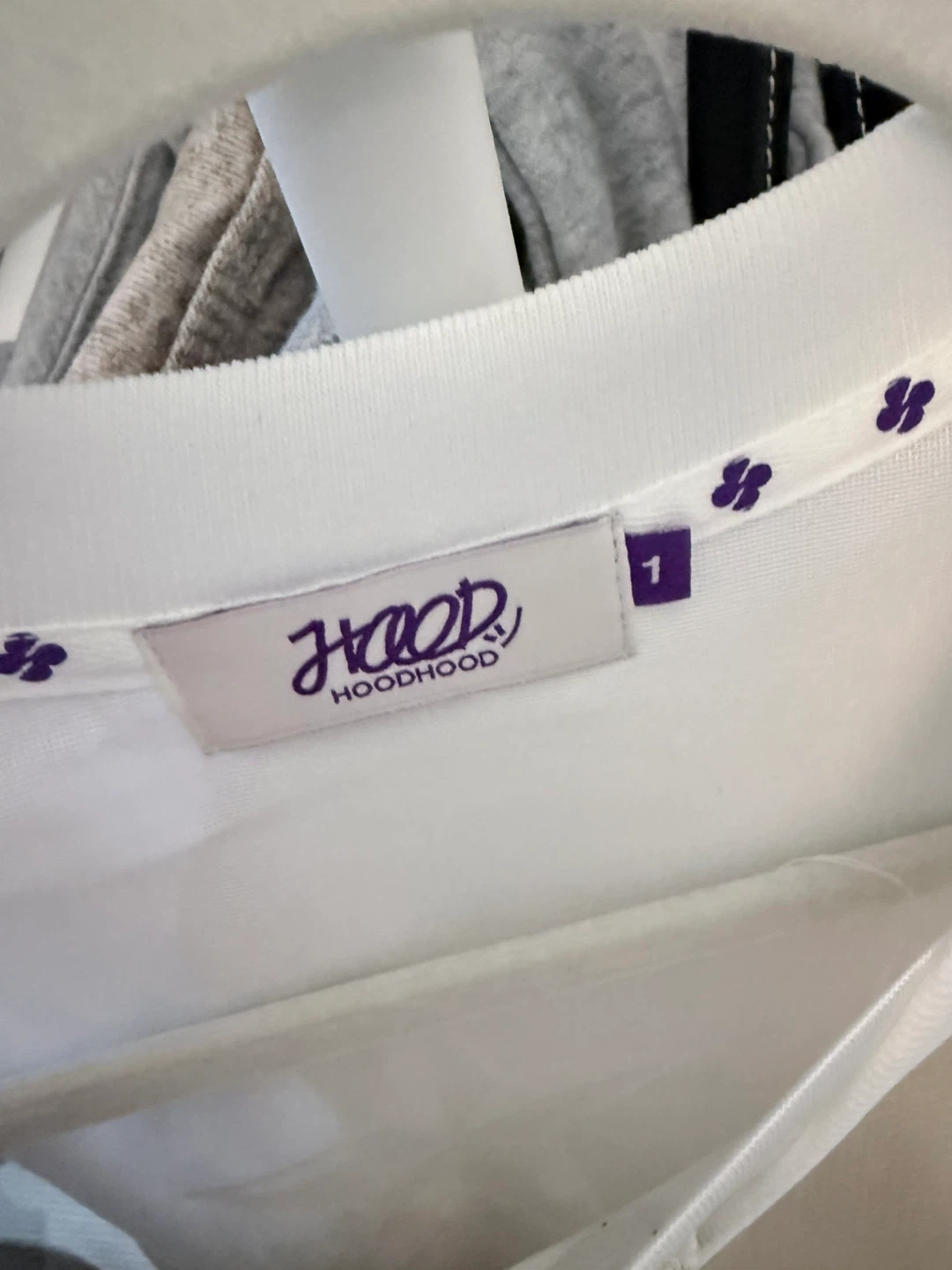 HOODHOOD: Jersey Tee – Streetwear Graphic Shirt White Camo Y2K - photo 3