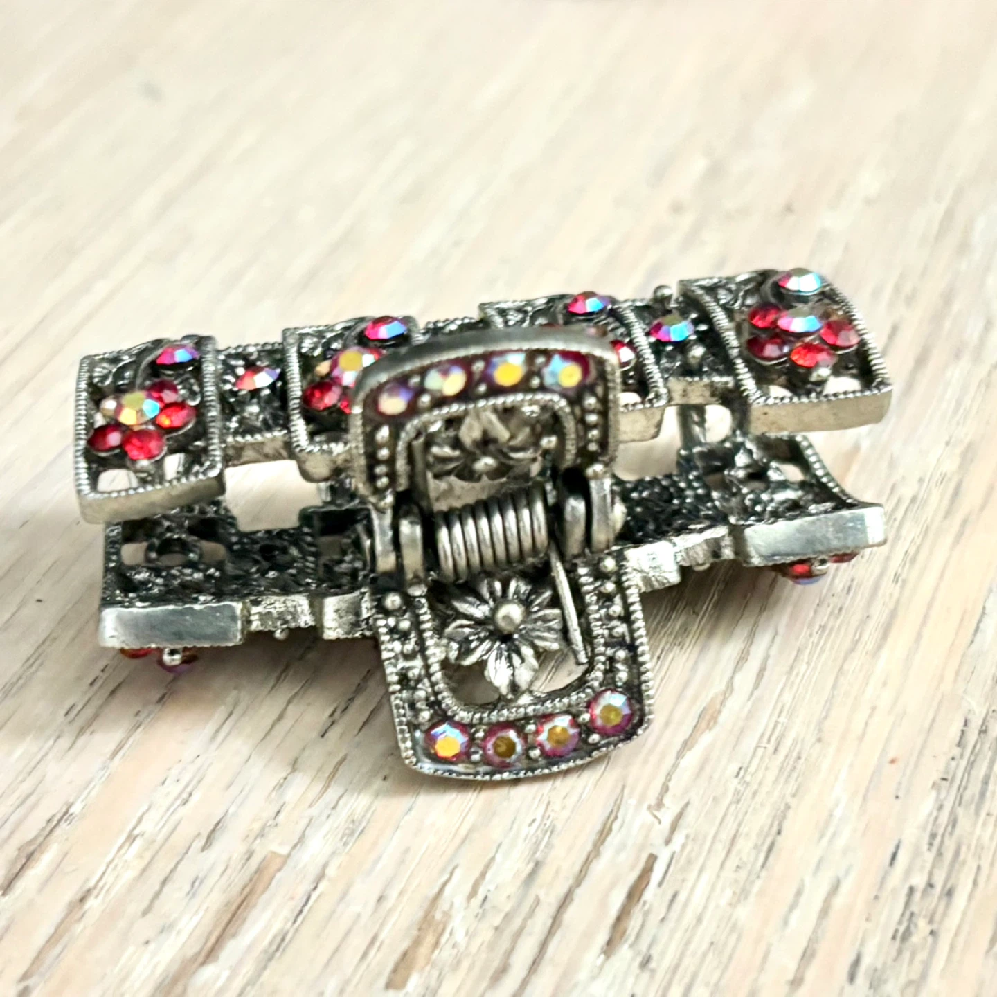 🌱 Decorative Hair Claw Clips with Rhinestones - photo 3