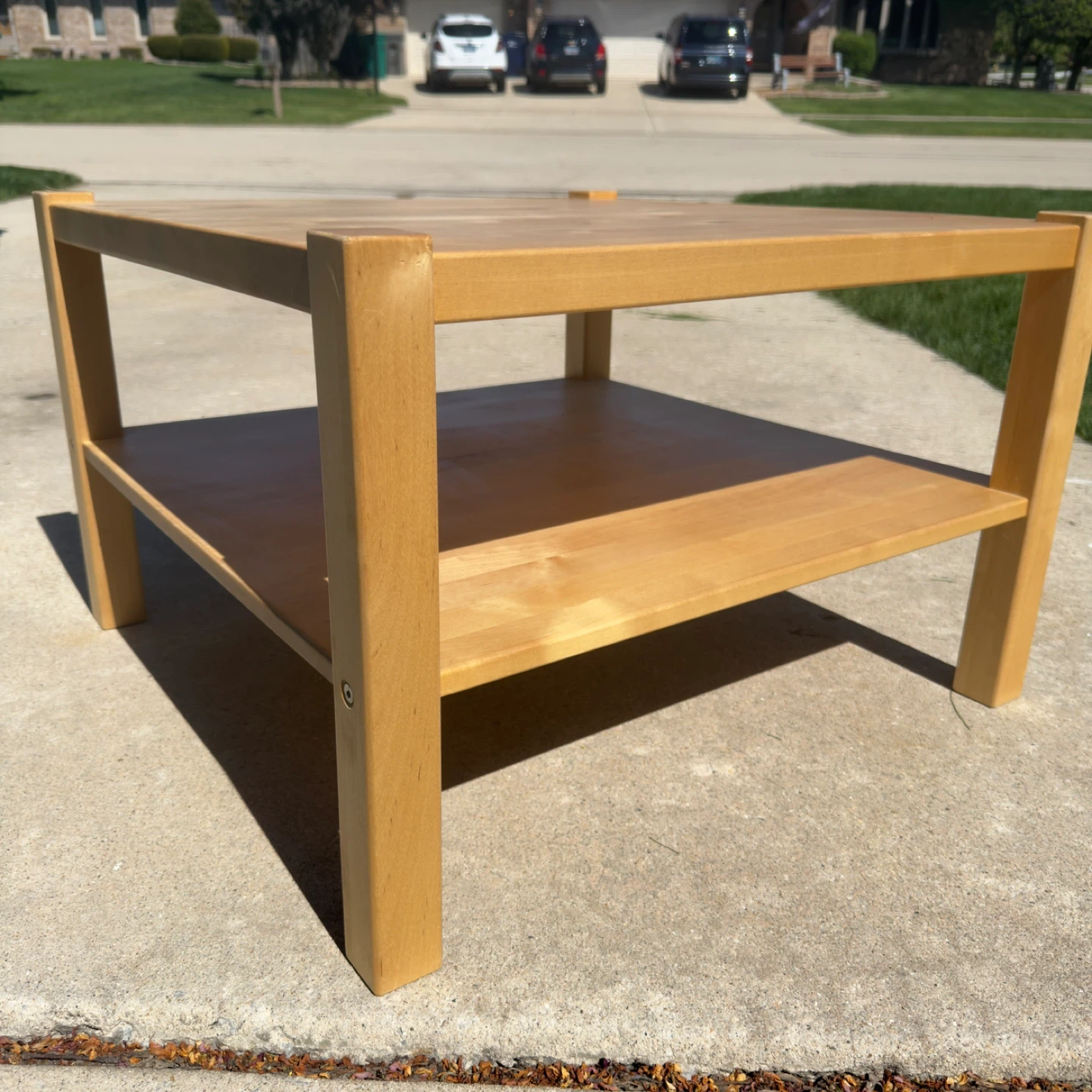 IKEA Norrebo coffee table, discontinued, solid wood table - photo 3