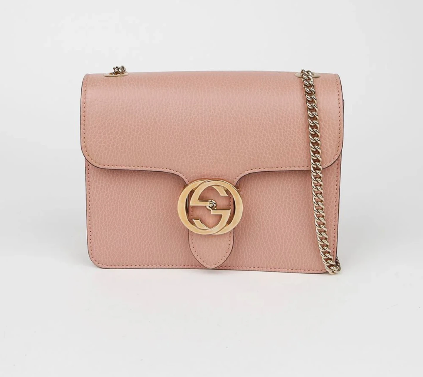 Gucci Pink Leather Marmont Shoulder Bag