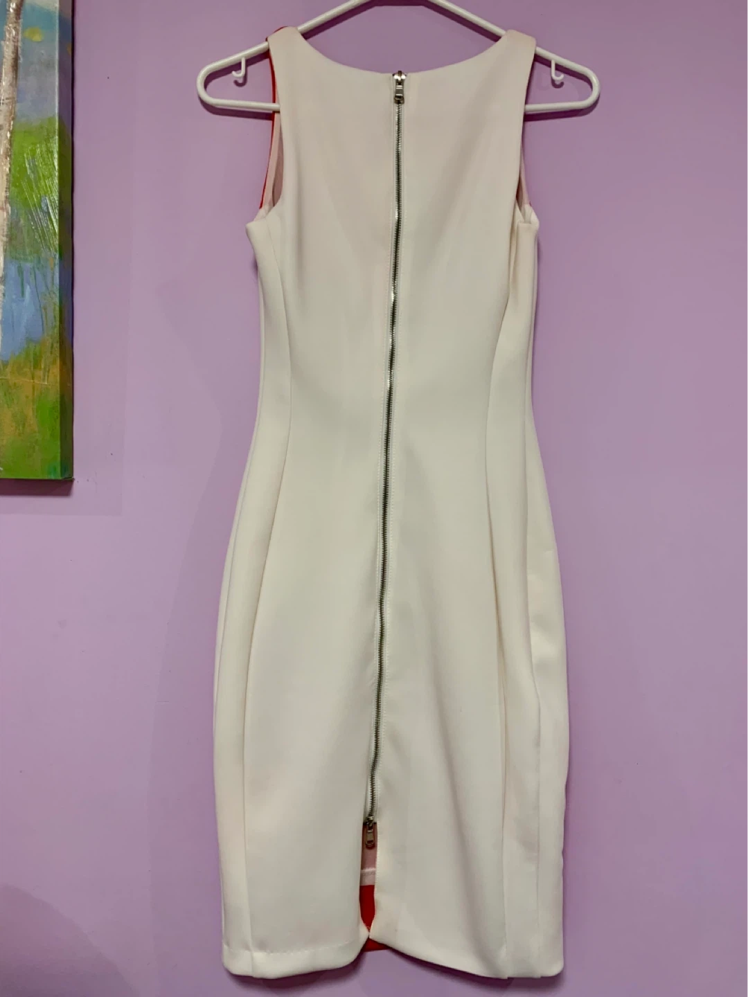 White, Black & Rec Sleeveless Fitted Dress - photo 2