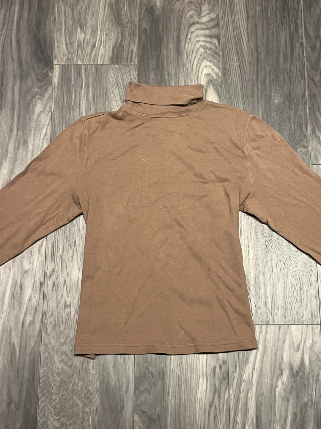Brown 100% Cotton Longsleeve Turtleneck | Women