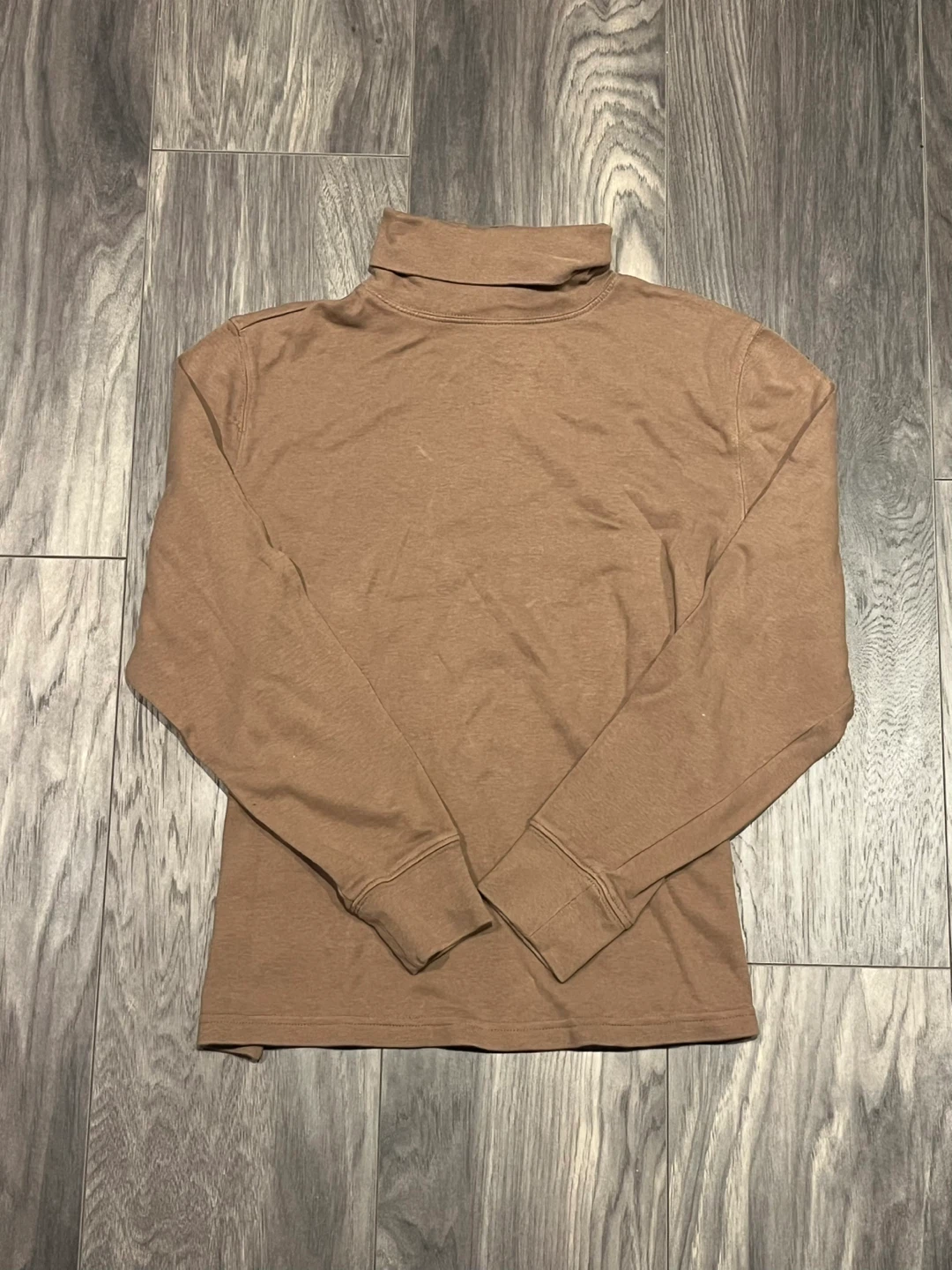 Brown 100% Cotton Longsleeve Turtleneck | Women - photo 2