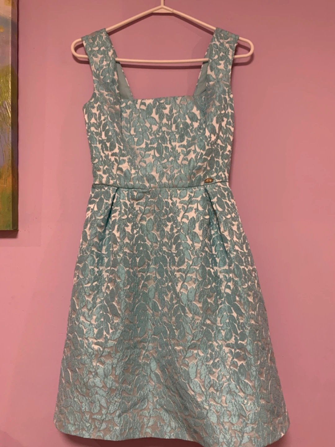 Blue Leaf Patterned Dress - photo 3