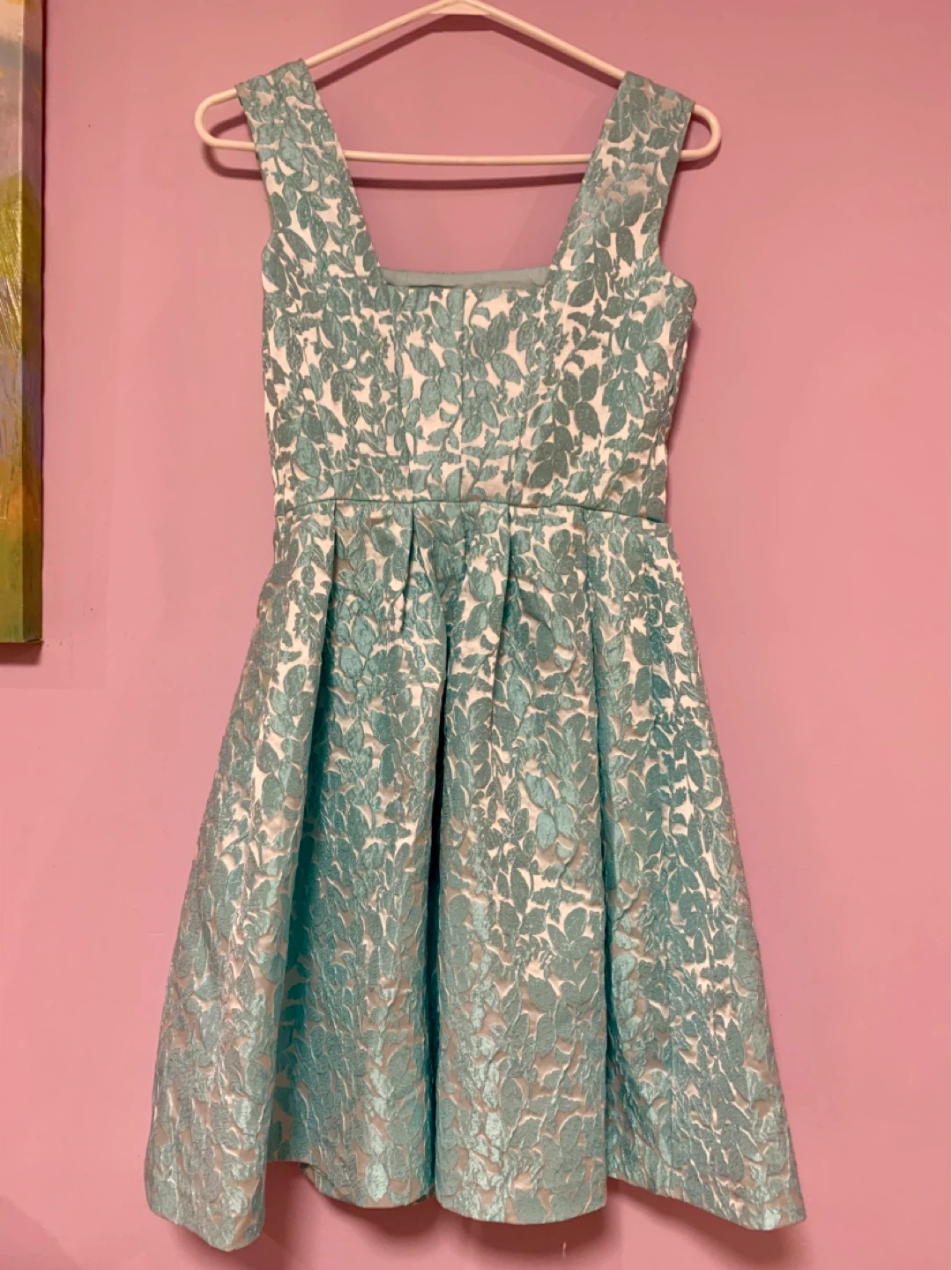 Blue Leaf Patterned Dress - photo 2