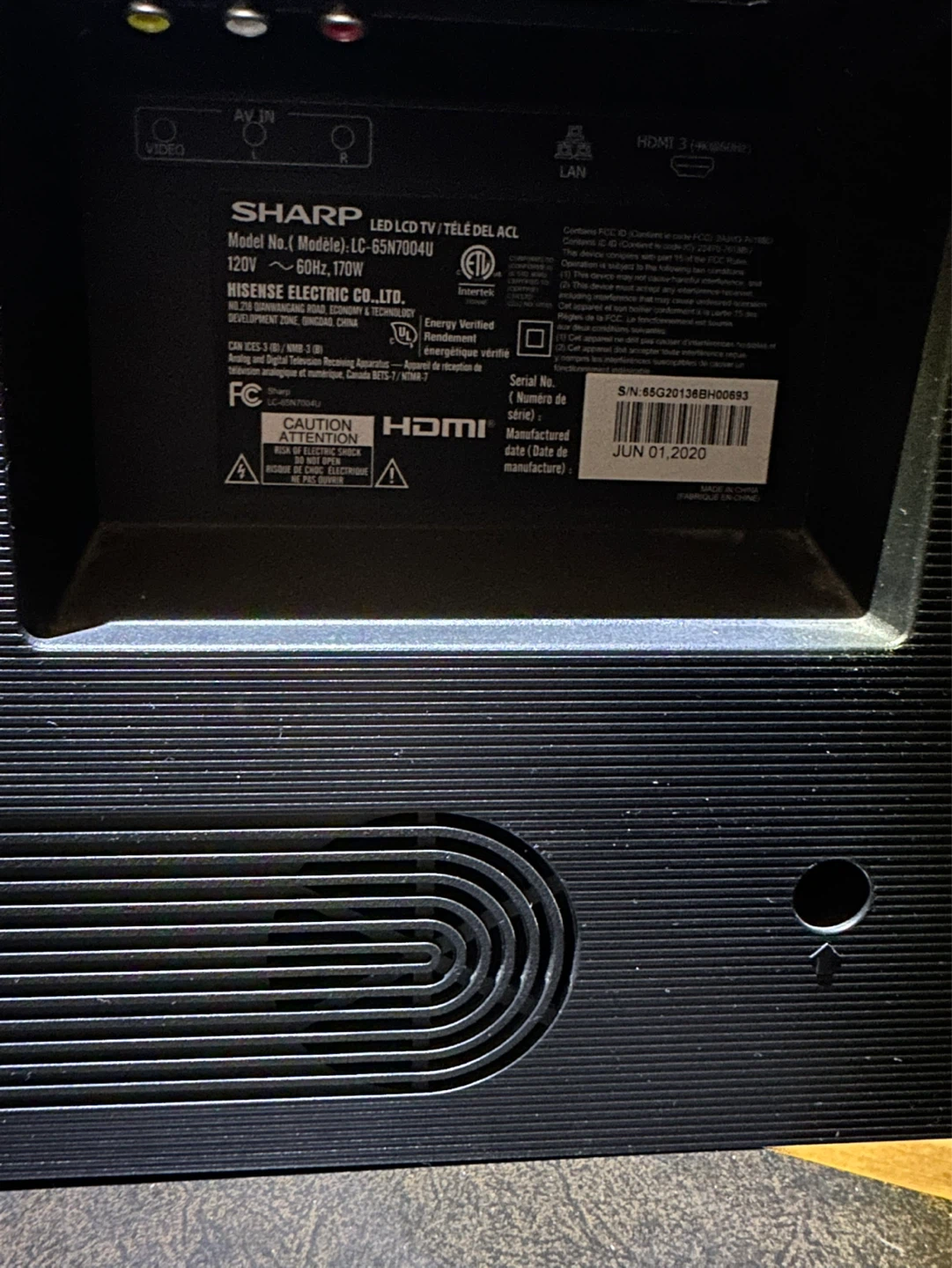 Sharp 65"TV - photo 5