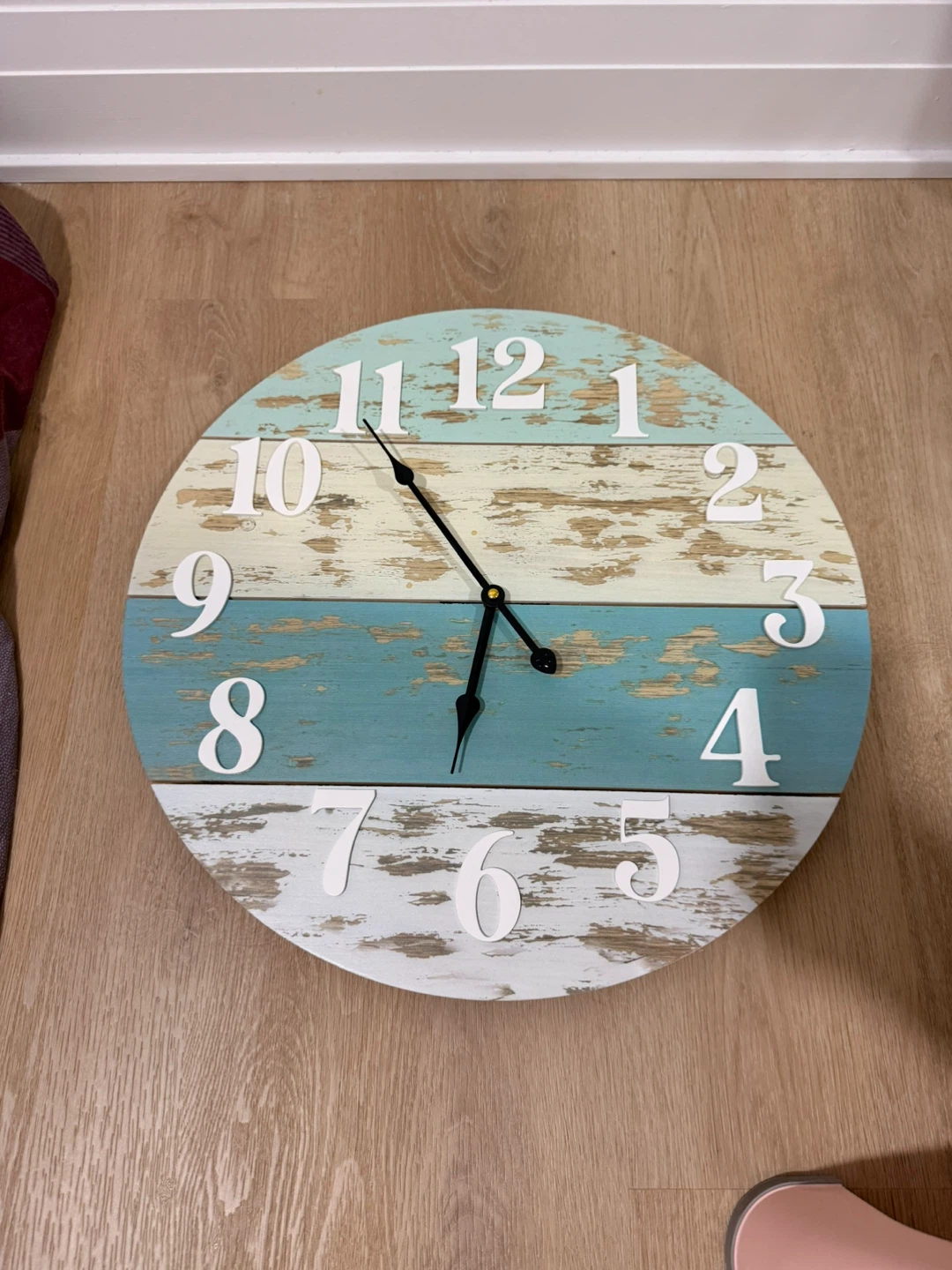 Distressed Wood Wall Clock