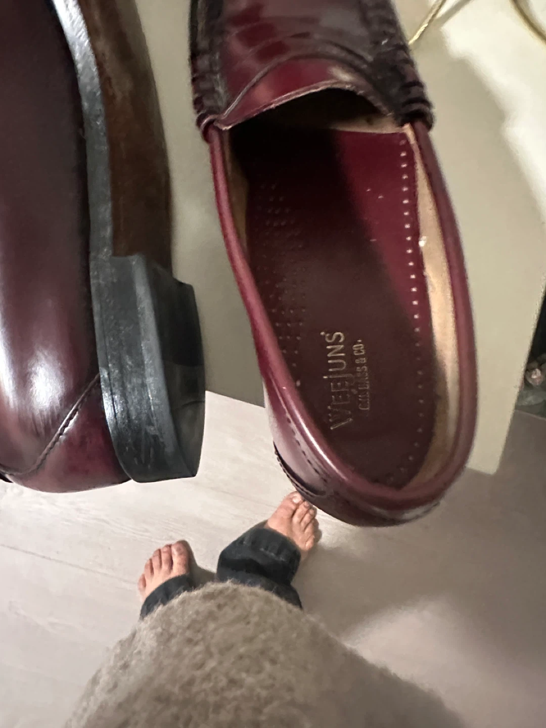 Weejuns Bass Penny Loafers Burgundy Leather Shoes - photo 4