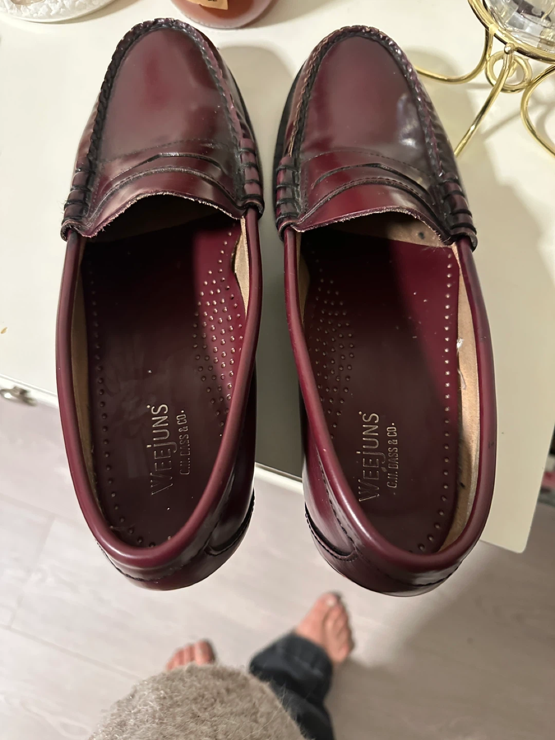 Weejuns Bass Penny Loafers Burgundy Leather Shoes - photo 5