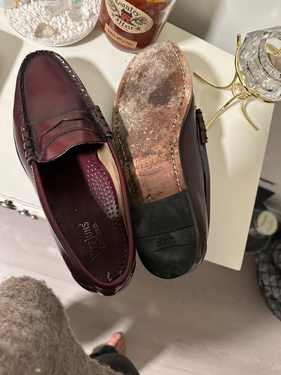 Weejuns Bass Penny Loafers Burgundy Leather Shoes - photo 2