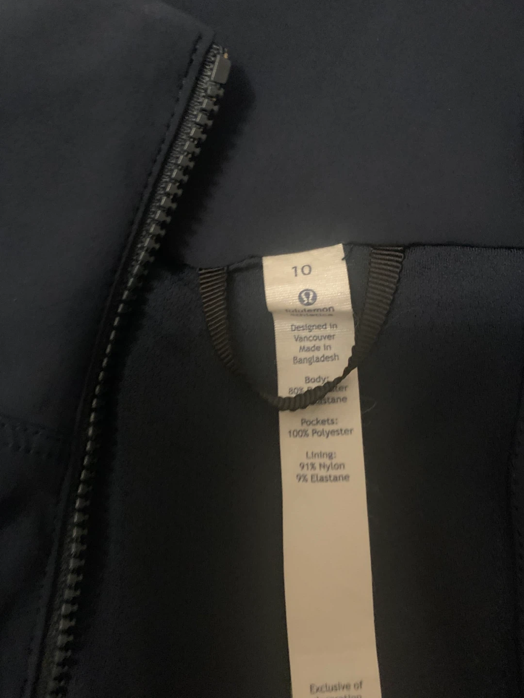 Lululemon Navy Blue Hooded Jacket Size 10 - photo 2