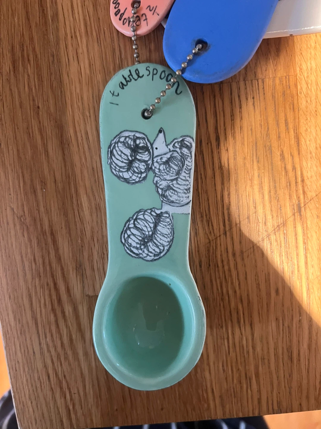 Anthropologie set of 4 Hand-Painted Ceramic Measuring Spoons - photo 5