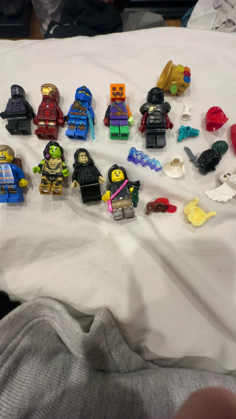 Assorted LEGO Minifigures and Accessories
