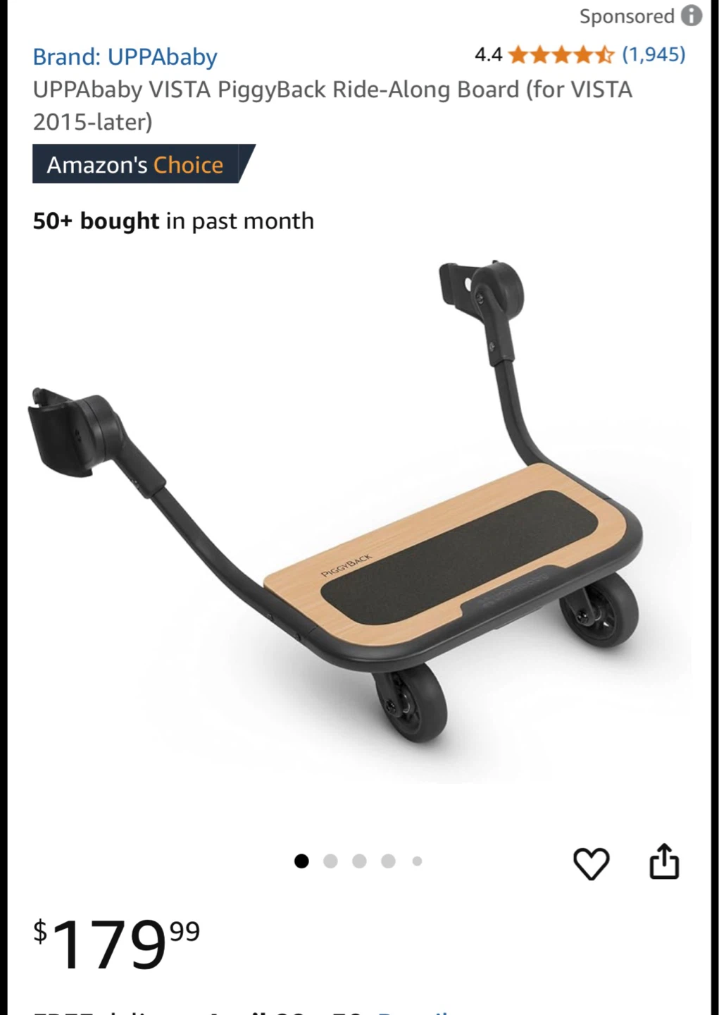 UPPAbaby Vista PiggyBack Ride-Along Board - photo 3