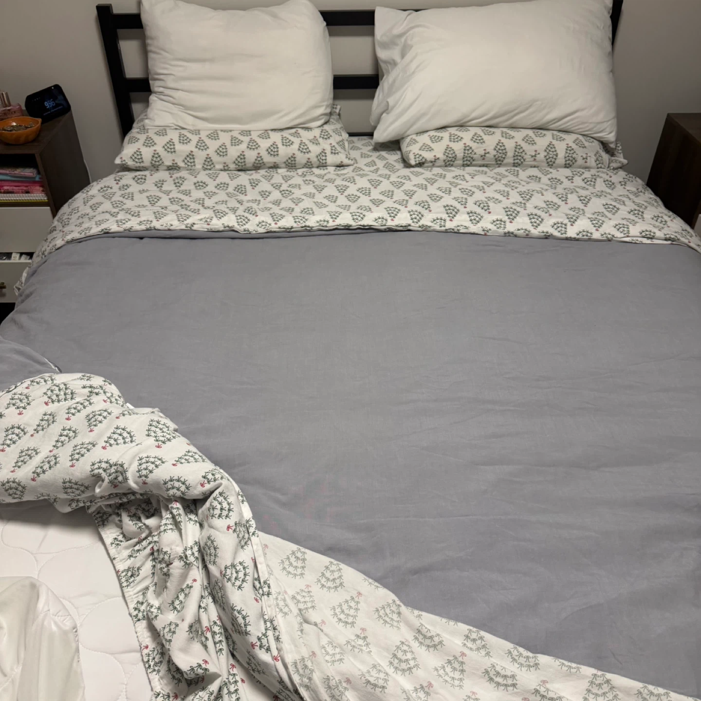 Queen bed and metal frame - photo 2
