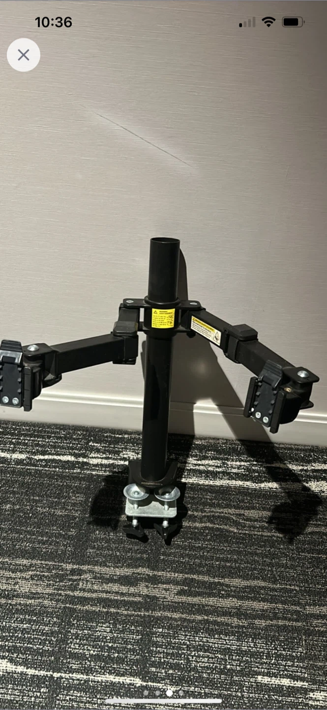 Black Desk Clamp Monitor Mount